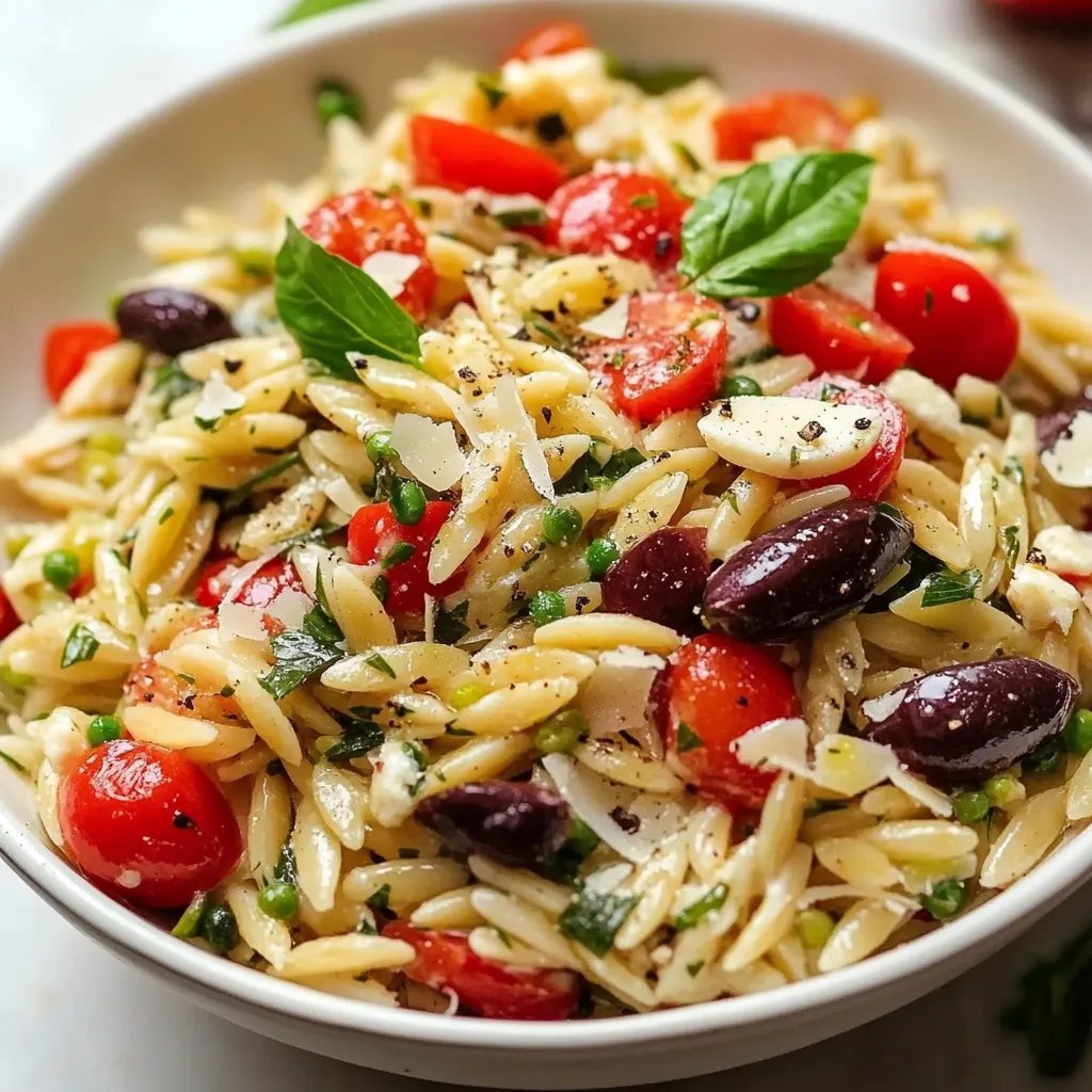 Griechischer Orzo-Nudelsalat