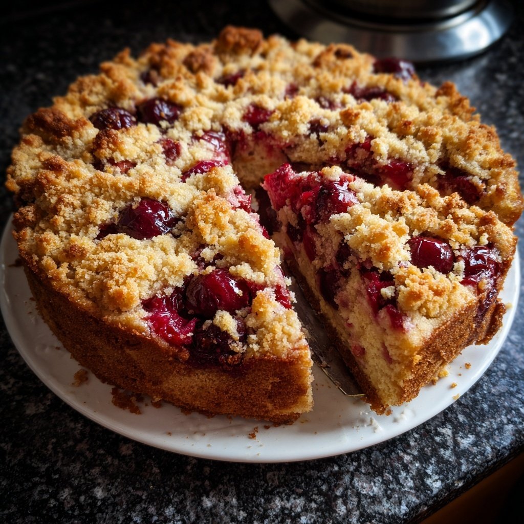 Streuselkuchen Mit Kirschen