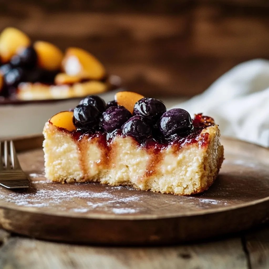 Gerösteter Pfirsich-Cobbler-Käsekuchen