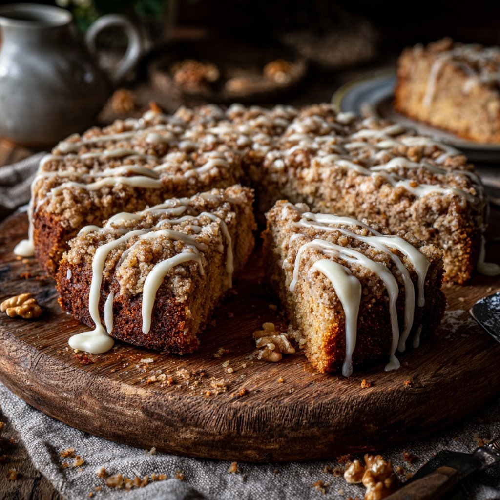 Karottenkuchen Mit Walnuss Streuseln