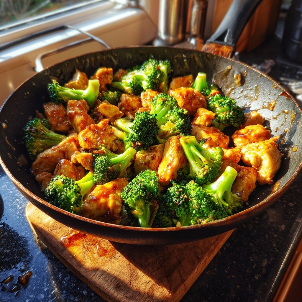 Brokkoli Pfanne Mit Hähnchen