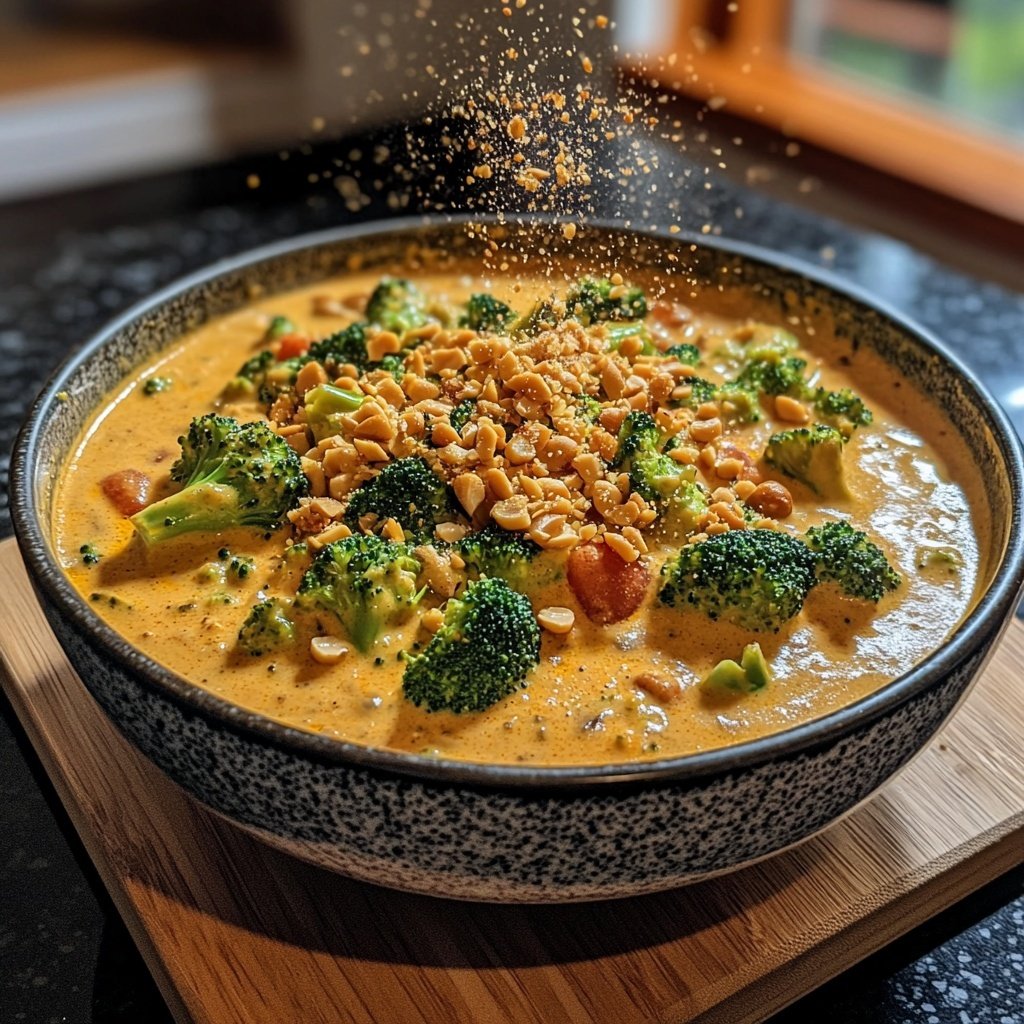 Curry mit Brokkoli und Erdnuss