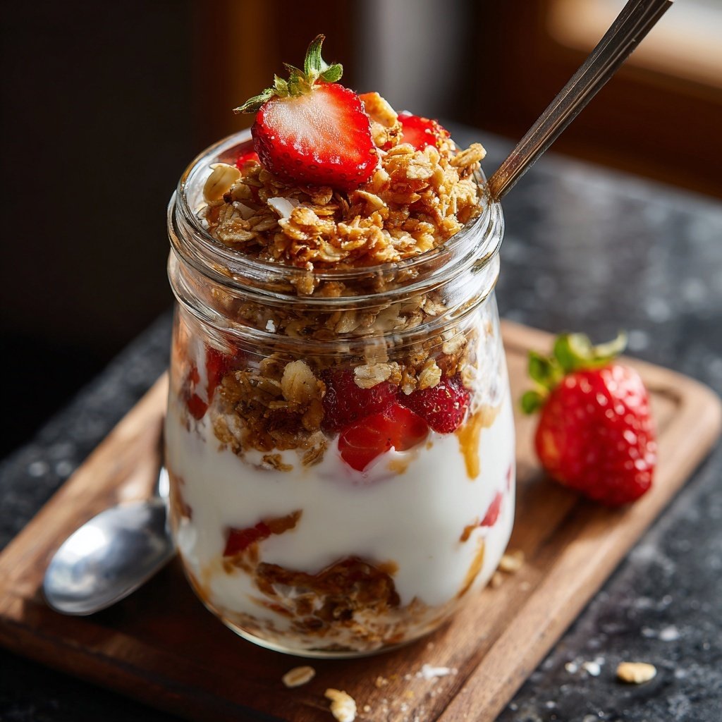 Frühstück zum Vorbereiten im Glas