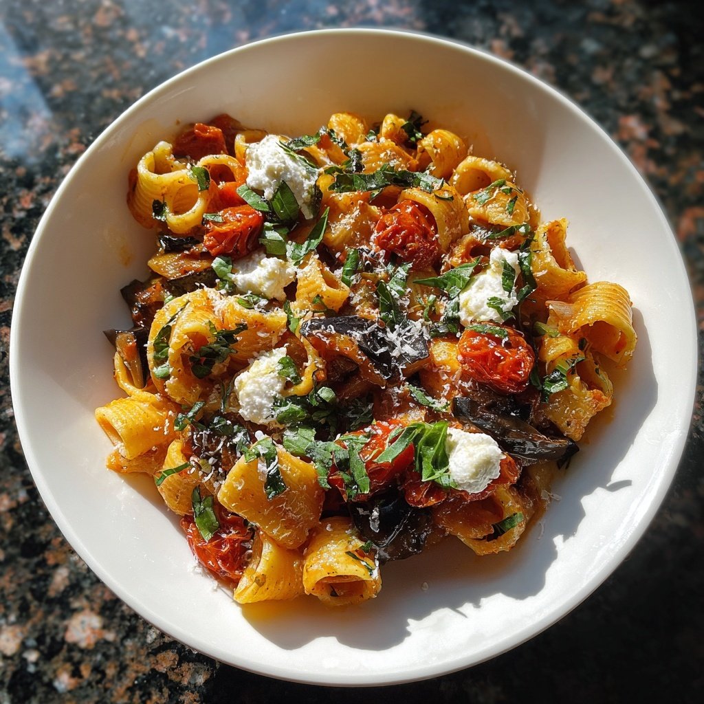 Internationale Küche Italienische Pasta alla Norma