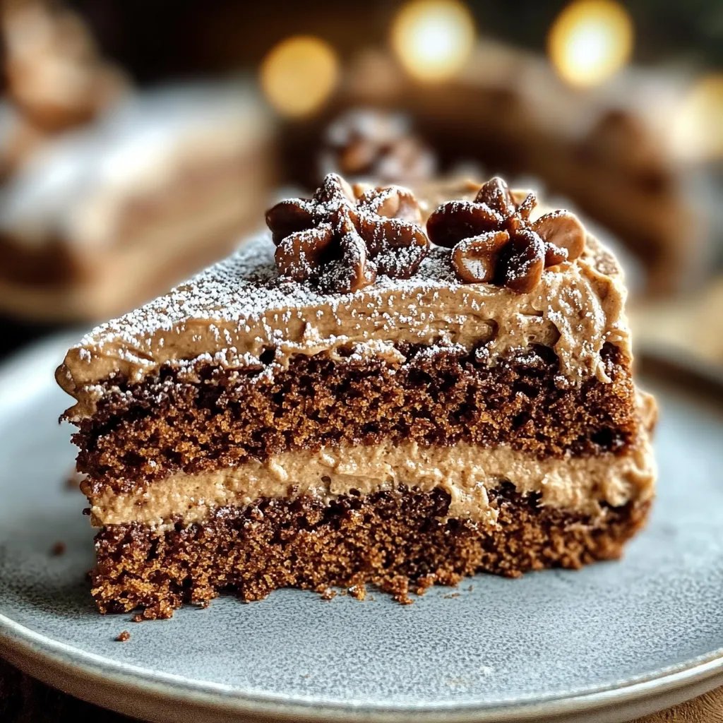 Lebkuchen Kuchen mit süßem Melasse-Frosting