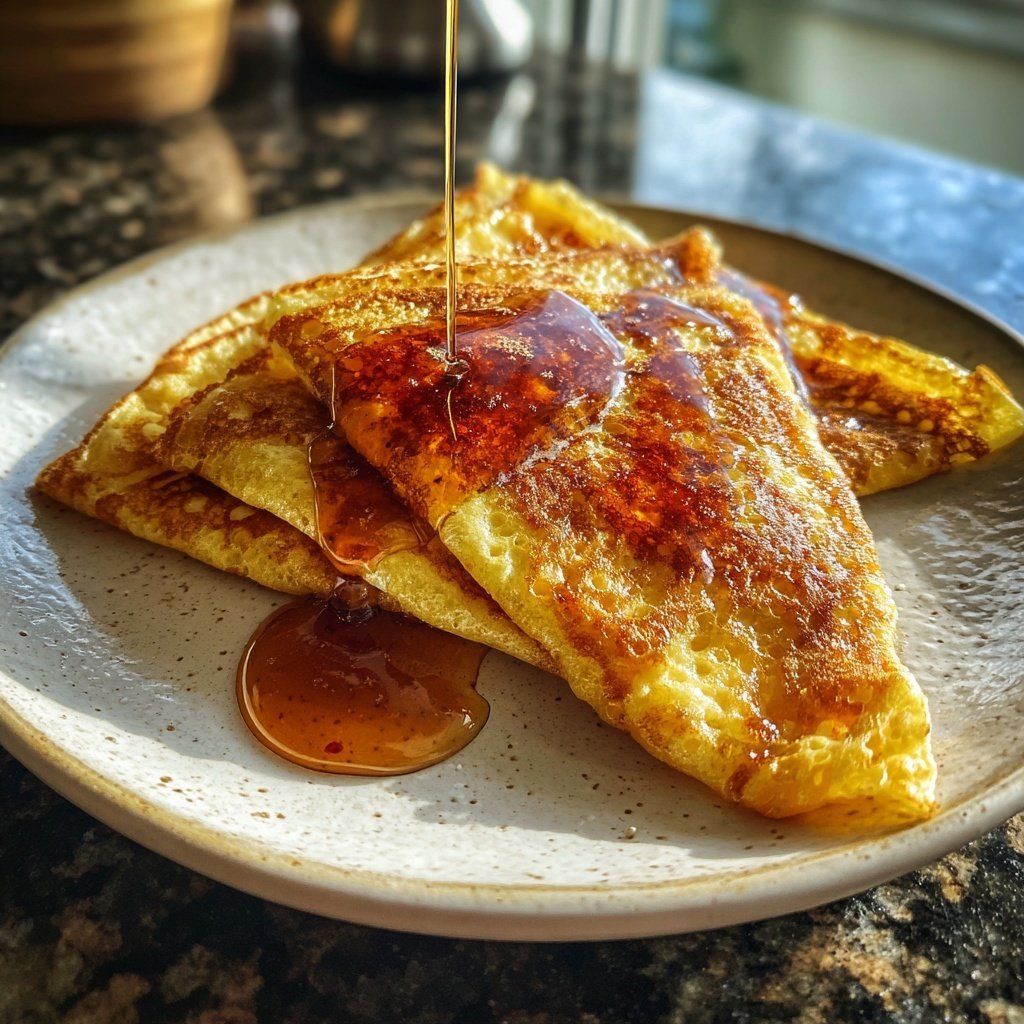 Pfannkuchen mit Ahornsirup