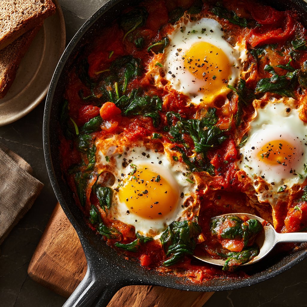Shakshuka mit Spinat