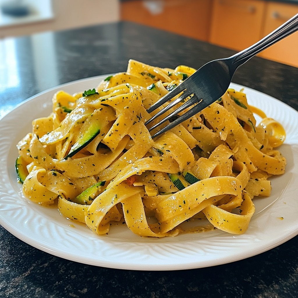 Tagliatelle mit Zucchini und Minze
